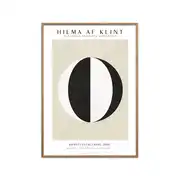 Affiche "Hilma af Klint - Black White" Cadre en Chêne - 30x40 cm