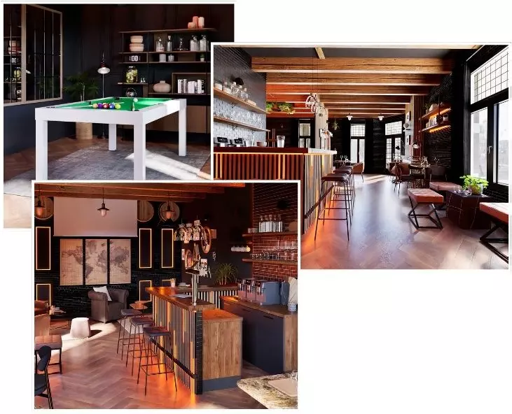 Trio espace bar